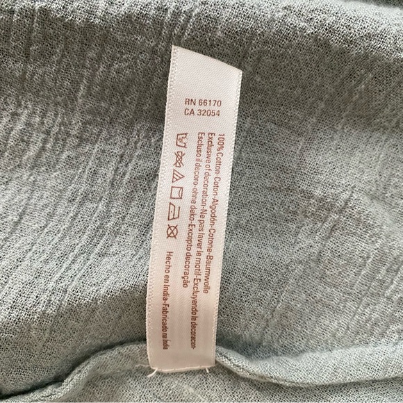 Free People Seafoam Green Blue Crochet Trapeze Asymetrical Mini Dress XS - Picture 8 of 13